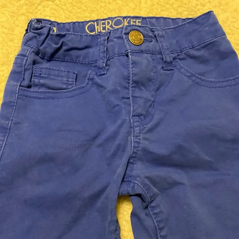 Cherokee 5pkt Blue Cotton Adjustable Pant 4